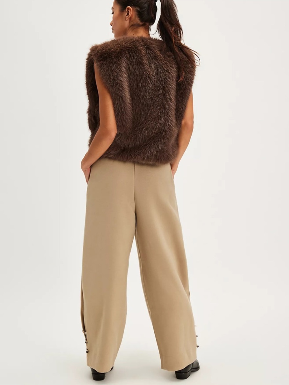 Free People Big Band Sweatpants Trousers Size M NWT Barrel Cut - Picture 2 of 8